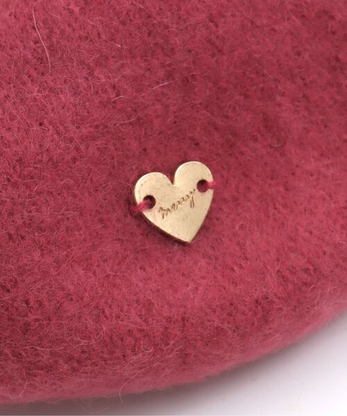 apres les cours（アプレレクール）の「ハートプレートベレー（ハンチング/ベレー帽・キッズ・ローズ/ブラック/ベージュ・54/58/50）」の22枚目の写真