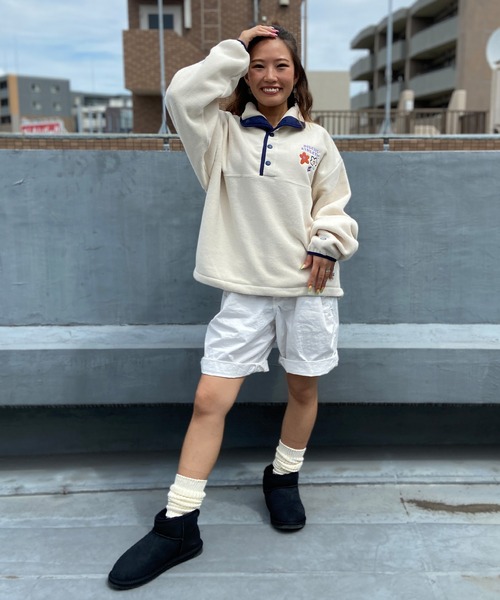 DISCUS ATHLETIC(ディスカス アスレチック)の「DISCUS ATHLETIC/ディスカスアスレチック フリース プルオーバー トレーナー 裏起毛 3487-8972(スウェット・レディース・ブラック/アイボリー/サックスブルー・L/M)」の7枚目の写真