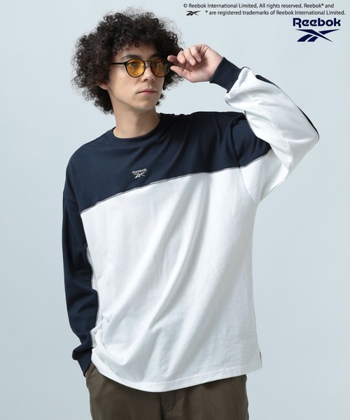 Reebok（リーボック）の「【Reebok×BAYFLOW】別注スポーティロングTシャツ（Tシャツ/カットソー・メンズ・ホワイト×グリーン/ネイビー系・MEDIUM/LARGE）」の2枚目の写真