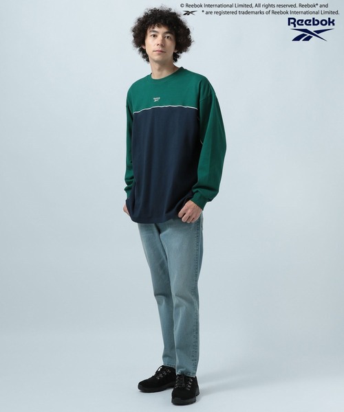 Reebok（リーボック）の「【Reebok×BAYFLOW】別注スポーティロングTシャツ（Tシャツ/カットソー・メンズ・ホワイト×グリーン/ネイビー系・MEDIUM/LARGE）」の4枚目の写真