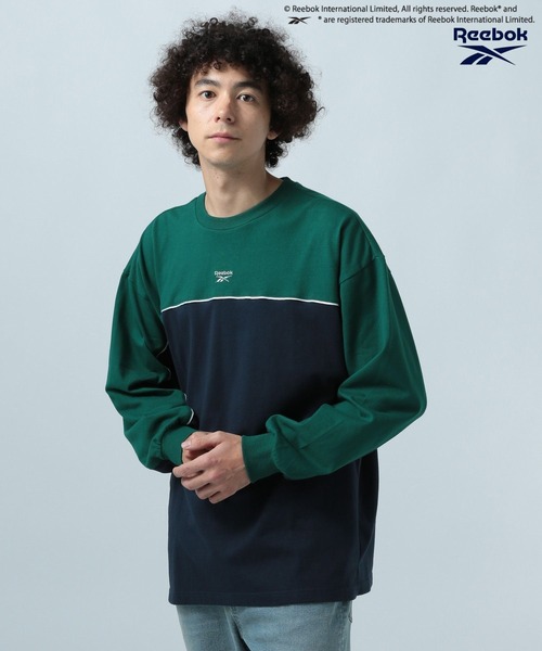 Reebok（リーボック）の「【Reebok×BAYFLOW】別注スポーティロングTシャツ（Tシャツ/カットソー・メンズ・ホワイト×グリーン/ネイビー系・MEDIUM/LARGE）」の6枚目の写真