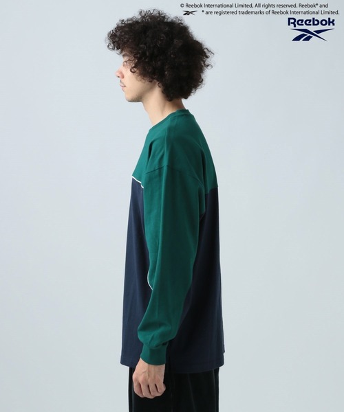 Reebok（リーボック）の「【Reebok×BAYFLOW】別注スポーティロングTシャツ（Tシャツ/カットソー・メンズ・ホワイト×グリーン/ネイビー系・MEDIUM/LARGE）」の8枚目の写真