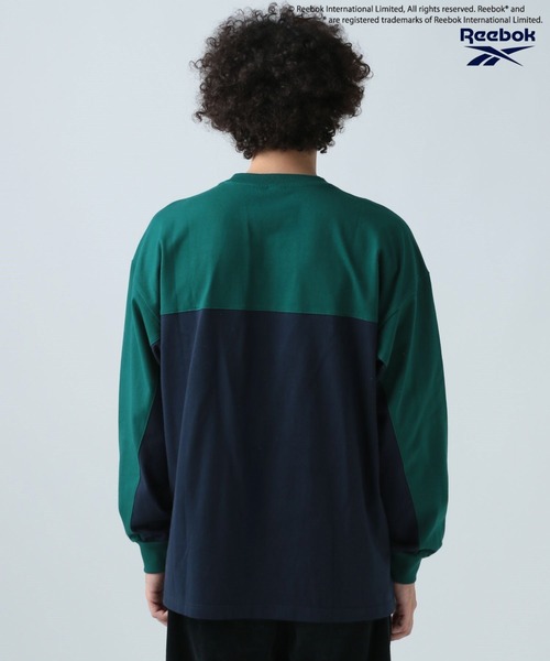 Reebok（リーボック）の「【Reebok×BAYFLOW】別注スポーティロングTシャツ（Tシャツ/カットソー・メンズ・ホワイト×グリーン/ネイビー系・MEDIUM/LARGE）」の9枚目の写真