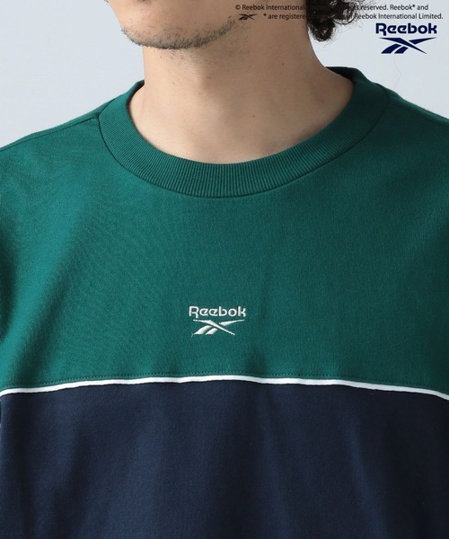 Reebok（リーボック）の「【Reebok×BAYFLOW】別注スポーティロングTシャツ（Tシャツ/カットソー・メンズ・ホワイト×グリーン/ネイビー系・MEDIUM/LARGE）」の10枚目の写真