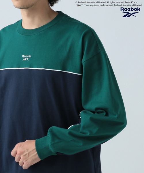 Reebok（リーボック）の「【Reebok×BAYFLOW】別注スポーティロングTシャツ（Tシャツ/カットソー・メンズ・ホワイト×グリーン/ネイビー系・MEDIUM/LARGE）」の11枚目の写真