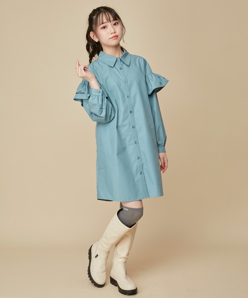 JENNI love（ジェニィラブ）の「そでフリルワンピ－ス（ワンピース・キッズ・サックスブルー/パープル・130cm/140cm/150cm/160cm）」の19枚目の写真