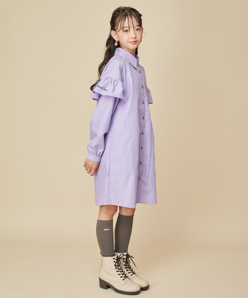 JENNI love（ジェニィラブ）の「そでフリルワンピ－ス（ワンピース・キッズ・サックスブルー/パープル・130cm/140cm/150cm/160cm）」の20枚目の写真