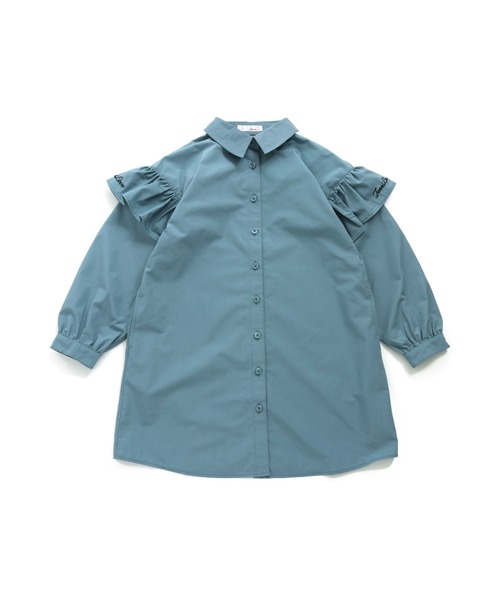 JENNI love（ジェニィラブ）の「そでフリルワンピ－ス（ワンピース・キッズ・サックスブルー/パープル・130cm/140cm/150cm/160cm）」の5枚目の写真