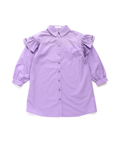 JENNI love（ジェニィラブ）の「そでフリルワンピ－ス（ワンピース・キッズ・サックスブルー/パープル・130cm/140cm/150cm/160cm）」の7枚目の写真