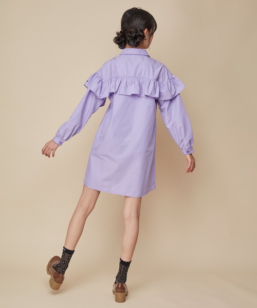 JENNI love（ジェニィラブ）の「そでフリルワンピ－ス（ワンピース・キッズ・サックスブルー/パープル・130cm/140cm/150cm/160cm）」の22枚目の写真