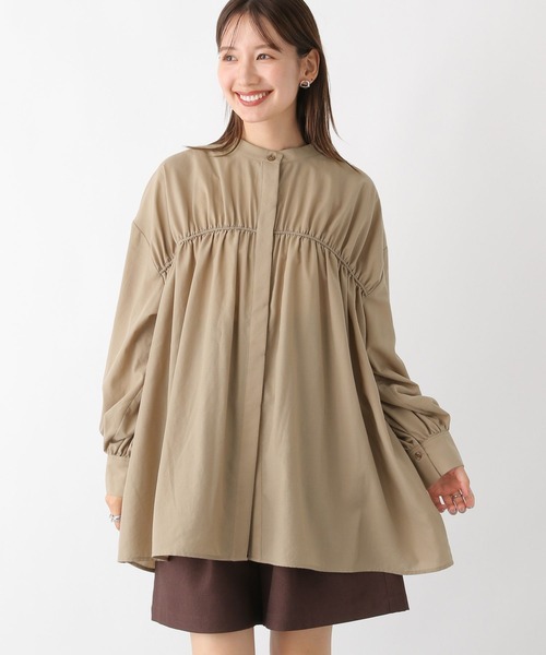 LEPSIM（レプシィム）の「シャーリング長袖ブラウス 974365（シャツ