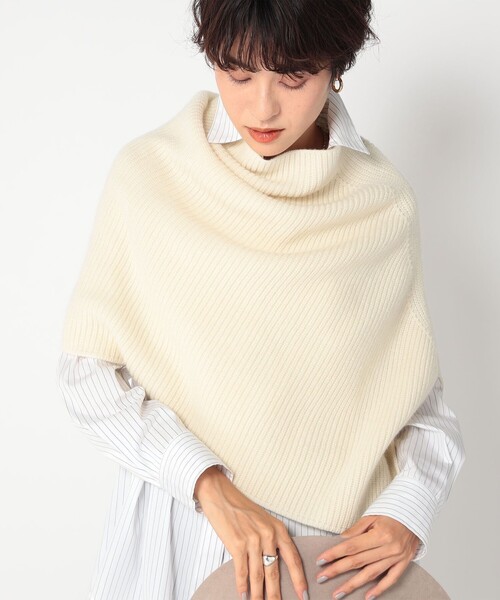 NOLLEY'S（ノーリーズ）の「《手洗い可能》ニットポンチョ（ニット