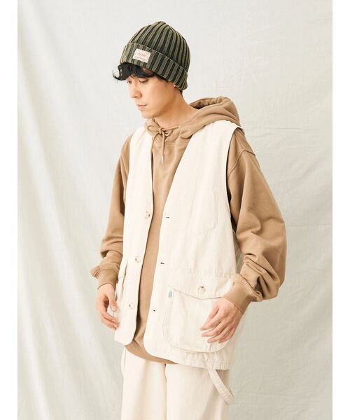 CRAFT STANDARD BOUTIQUE(クラフトスタンダードブティック)の「デニムハンティングベスト(ベスト・メンズ・ダークインディゴブルー/インディゴブルー/アイボリー・L/M)」の4枚目の写真