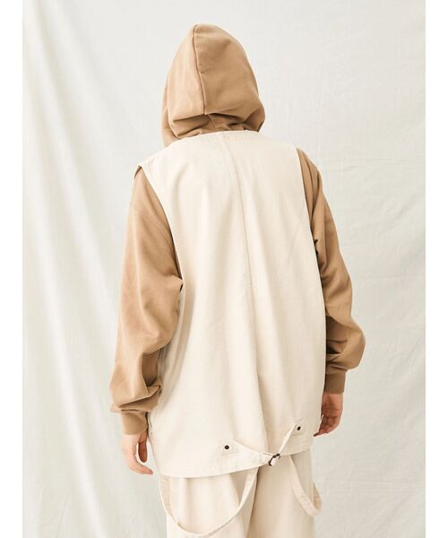 CRAFT STANDARD BOUTIQUE(クラフトスタンダードブティック)の「デニムハンティングベスト(ベスト・メンズ・ダークインディゴブルー/インディゴブルー/アイボリー・L/M)」の5枚目の写真