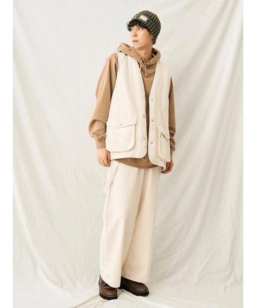 CRAFT STANDARD BOUTIQUE(クラフトスタンダードブティック)の「デニムハンティングベスト(ベスト・メンズ・ダークインディゴブルー/インディゴブルー/アイボリー・L/M)」の6枚目の写真