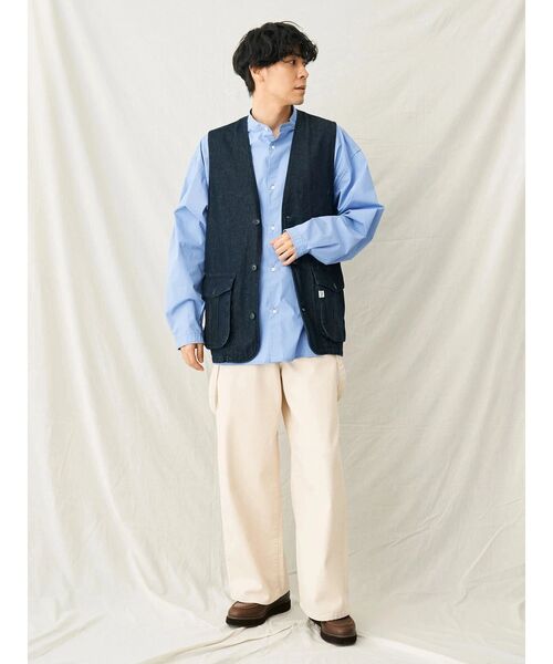 CRAFT STANDARD BOUTIQUE(クラフトスタンダードブティック)の「デニムハンティングベスト(ベスト・メンズ・ダークインディゴブルー/インディゴブルー/アイボリー・L/M)」の20枚目の写真
