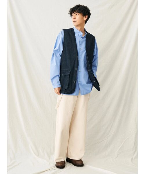 CRAFT STANDARD BOUTIQUE(クラフトスタンダードブティック)の「デニムハンティングベスト(ベスト・メンズ・ダークインディゴブルー/インディゴブルー/アイボリー・L/M)」の22枚目の写真