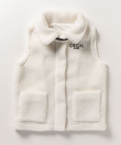 CECIL McBEE(セシルマクビー)の「フリースベスト(ベスト・レディース・オフホワイト/ブラック・2/1)」の5枚目の写真