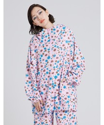 【8】【Little sunny bite】Original flower print hoodie