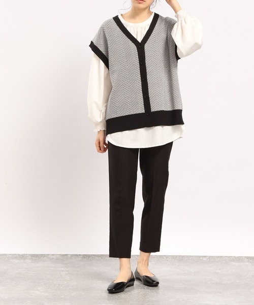 GLOBAL WORK Smile Seed Store(グローバルワーク スマイルシードストア)の「NRストレッチスリムテーパードパンツ/180920(その他パンツ・レディース・ブラック/アイボリー/ネイビー/グレー/杢グレー/ベージュ・LARGE/SMALL/X-LARGE/MEDIUM)」の14枚目の写真