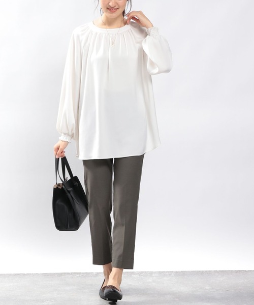 GLOBAL WORK Smile Seed Store(グローバルワーク スマイルシードストア)の「NRストレッチスリムテーパードパンツ/180920(その他パンツ・レディース・ブラック/アイボリー/ネイビー/グレー/杢グレー/ベージュ・LARGE/SMALL/X-LARGE/MEDIUM)」の20枚目の写真