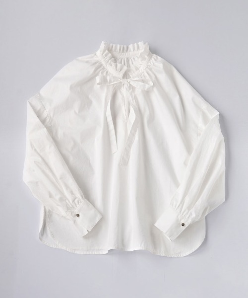 フリルブラウス フリルカラー ギャザーブラウス（シャツ/ブラウス）｜MIMIMEMETE（ミミメメット）