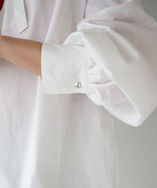 フリルブラウス フリルカラー ギャザーブラウス（シャツ/ブラウス）｜MIMIMEMETE（ミミメメット）