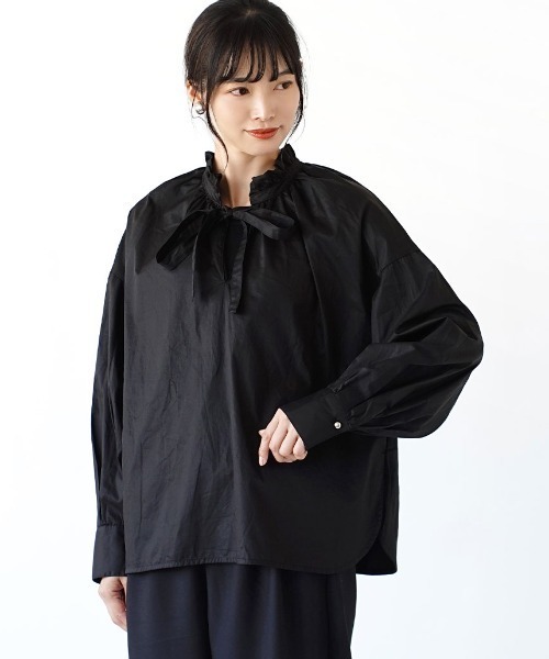 フリルブラウス フリルカラー ギャザーブラウス（シャツ/ブラウス）｜MIMIMEMETE（ミミメメット）