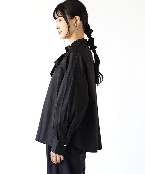 フリルブラウス フリルカラー ギャザーブラウス（シャツ/ブラウス）｜MIMIMEMETE（ミミメメット）