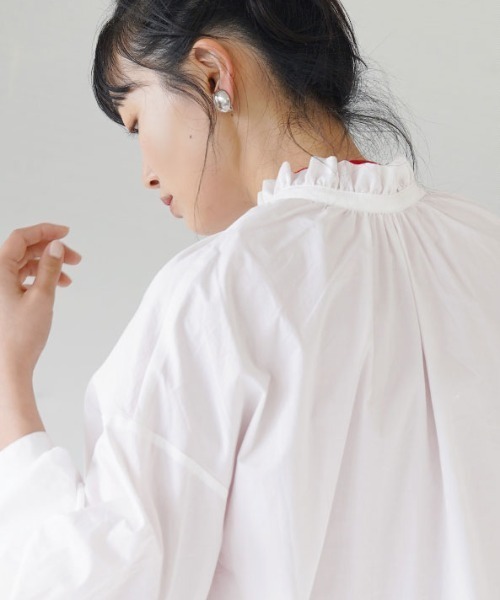 フリルブラウス フリルカラー ギャザーブラウス（シャツ/ブラウス）｜MIMIMEMETE（ミミメメット）