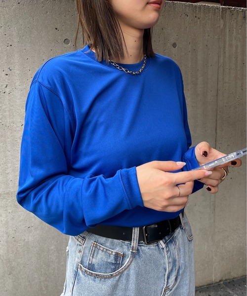 United Athle(ユナイテッドアスレ)の「【United Athle】dry silky touch long sleeve t-shirt / ドライ シルキータッチ ロングスリーブ Tシャツ UVカット ロンT 5089(Tシャツ/カットソー・レディース・チャコールグレー/オリーブ/ブラック/レッド/ホワイト/ネイビー/ロイヤルブルー・L/XL/S/M)」の6枚目の写真