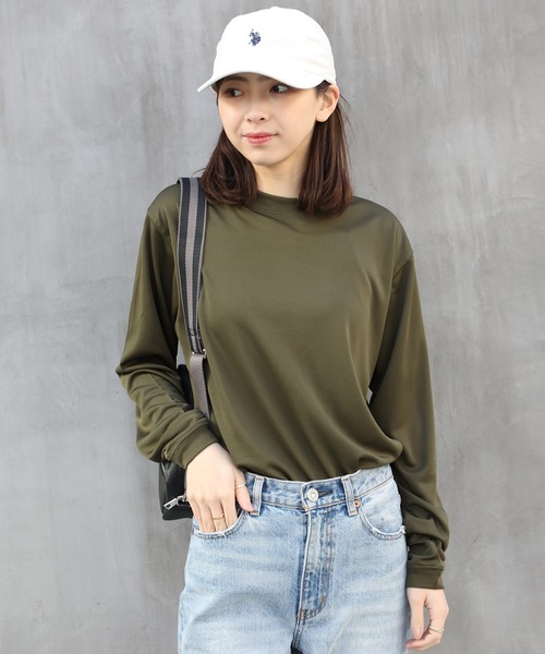 United Athle(ユナイテッドアスレ)の「【United Athle】dry silky touch long sleeve t-shirt / ドライ シルキータッチ ロングスリーブ Tシャツ UVカット ロンT 5089(Tシャツ/カットソー・レディース・チャコールグレー/オリーブ/ブラック/レッド/ホワイト/ネイビー/ロイヤルブルー・L/XL/S/M)」の8枚目の写真