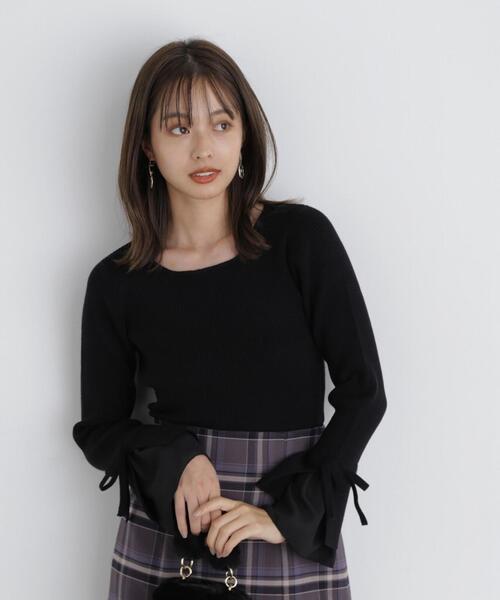 PROPORTION BODY DRESSING（プロポーションボディドレッシング）の「リボンフレアーニット / 1213270030（ニット/セーター・レディース・ブラック/ピンク/ホワイト系その他・SMALL/MEDIUM）」の4枚目の写真