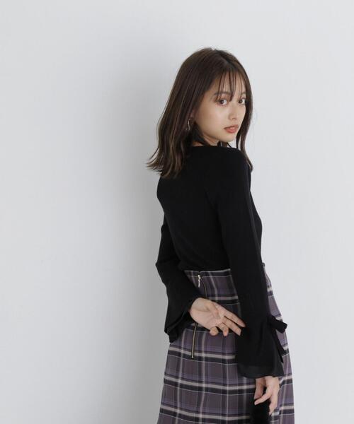 PROPORTION BODY DRESSING（プロポーションボディドレッシング）の「リボンフレアーニット / 1213270030（ニット/セーター・レディース・ブラック/ピンク/ホワイト系その他・SMALL/MEDIUM）」の6枚目の写真