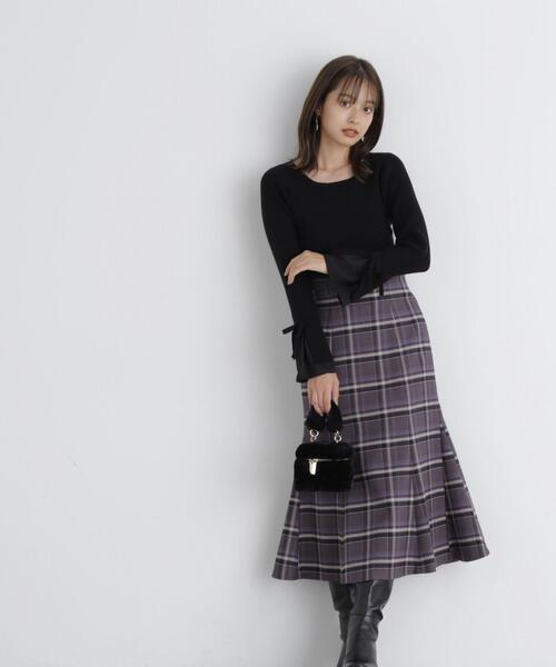 PROPORTION BODY DRESSING（プロポーションボディドレッシング）の「リボンフレアーニット / 1213270030（ニット/セーター・レディース・ブラック/ピンク/ホワイト系その他・SMALL/MEDIUM）」の7枚目の写真