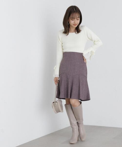 PROPORTION BODY DRESSING（プロポーションボディドレッシング）の「リボンフレアーニット / 1213270030（ニット/セーター・レディース・ブラック/ピンク/ホワイト系その他・SMALL/MEDIUM）」の12枚目の写真