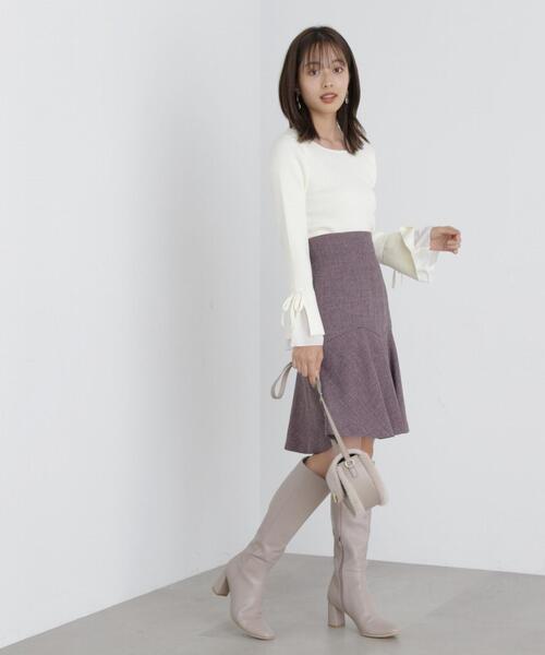 PROPORTION BODY DRESSING（プロポーションボディドレッシング）の「リボンフレアーニット / 1213270030（ニット/セーター・レディース・ブラック/ピンク/ホワイト系その他・SMALL/MEDIUM）」の13枚目の写真