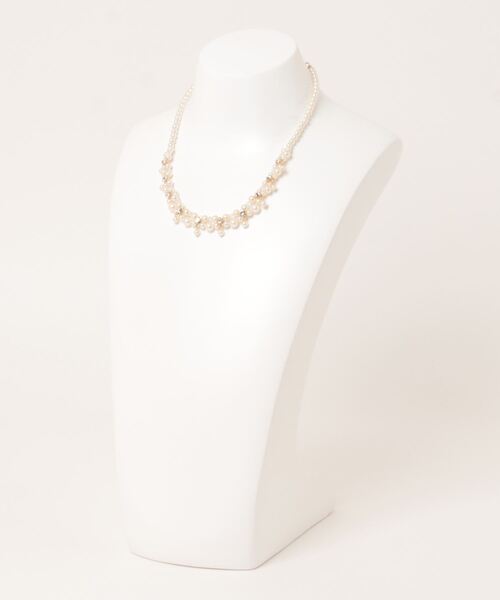 Dorry Doll(ドリードール)の「パール編み込みビジューネックレス(ネックレス・レディース・オフホワイト・FREE)」の5枚目の写真