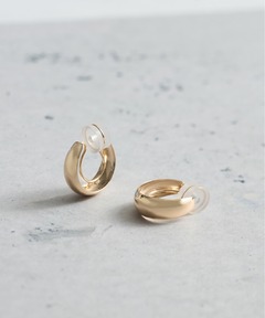 K18YG ピース ブラウンダイヤモンド サークル ピアス（ピアス（片耳用