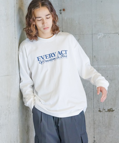 PAGEBOY(ページボーイ)の「PBLIM/フロッキーロゴロンT(Tシャツ/カットソー・レディース・ブラック/オフホワイト・MEDIUM/LARGE)」の2枚目の写真