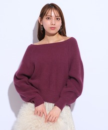 Mystrada（マイストラーダ）の「バックリボンオフショルニット