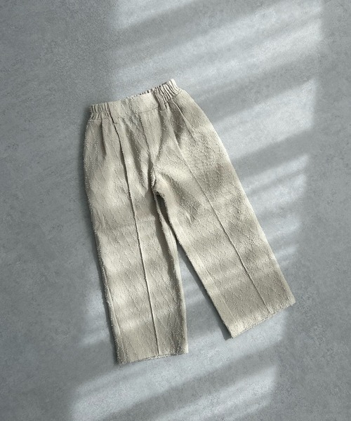 pairmanon(ペアマノン)の「【ママとおそろい】ダイヤ柄 ジャガード タックパンツ(その他パンツ・キッズ・ベージュ/ブラック・100/130/140/120/110/90/150)」の8枚目の写真