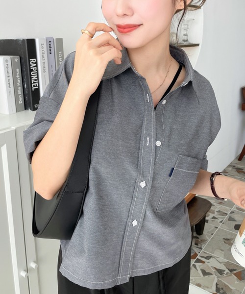 オックスミディ丈シャツ♡♡♡ MISCH MASCH（ミッシュマッシュ） ブラウス シャツ ZOZO限定 シュシュ