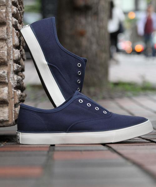 coen(コーエン)の「NEWキャンバススニーカー(スニーカー・メンズ・ホワイト/ブラック/ネイビー・SMALL/LARGE/MEDIUM)」の3枚目の写真