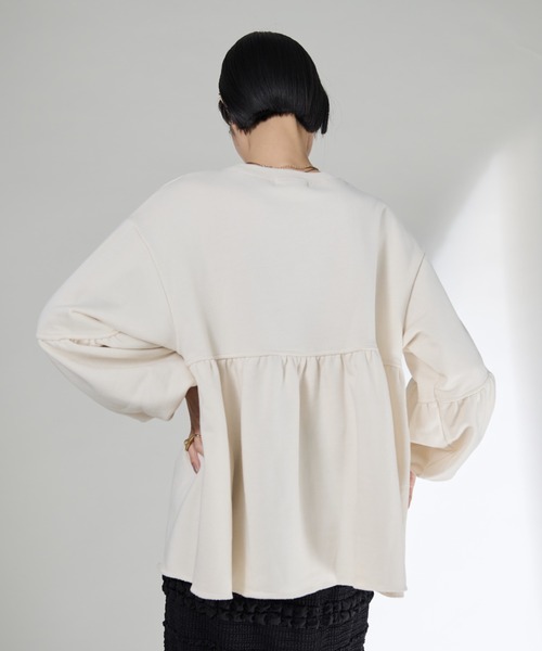 Shelly island（シェリーアイランド）の「ペプラムスウェット（スウェット・レディース・ホワイト/ブラック/ホワイト系その他/ブラック系その他・FREE）」の8枚目の写真