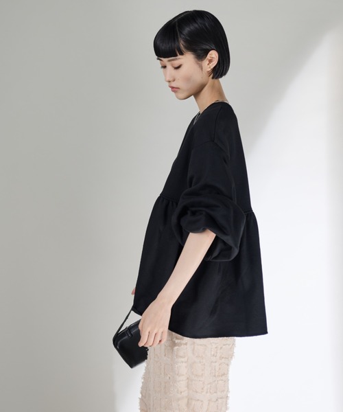 Shelly island（シェリーアイランド）の「ペプラムスウェット（スウェット・レディース・ホワイト/ブラック/ホワイト系その他/ブラック系その他・FREE）」の13枚目の写真