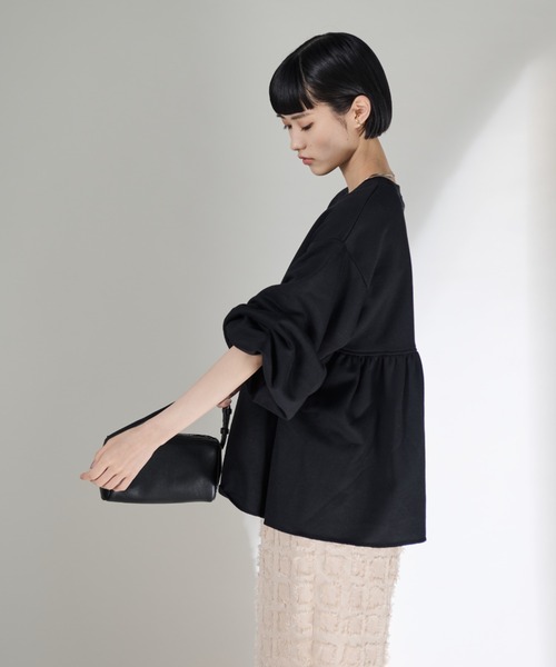 Shelly island（シェリーアイランド）の「ペプラムスウェット（スウェット・レディース・ホワイト/ブラック/ホワイト系その他/ブラック系その他・FREE）」の14枚目の写真