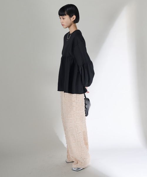 Shelly island（シェリーアイランド）の「ペプラムスウェット（スウェット・レディース・ホワイト/ブラック/ホワイト系その他/ブラック系その他・FREE）」の16枚目の写真