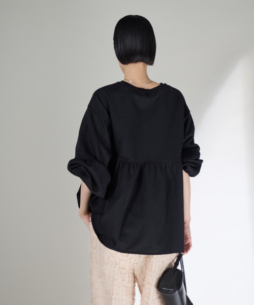 Shelly island（シェリーアイランド）の「ペプラムスウェット（スウェット・レディース・ホワイト/ブラック/ホワイト系その他/ブラック系その他・FREE）」の18枚目の写真