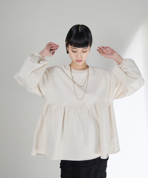 Shelly island（シェリーアイランド）の「ペプラムスウェット（スウェット・レディース・ホワイト/ブラック/ホワイト系その他/ブラック系その他・FREE）」の20枚目の写真